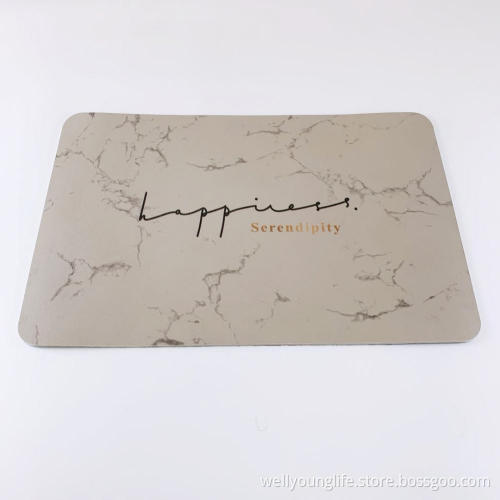 Eco-friendly soft absorbent bathroom mat